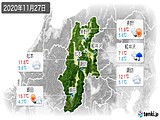 実況天気(2020年11月27日)