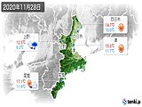 実況天気(2020年11月28日)