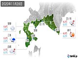 実況天気(2020年11月28日)