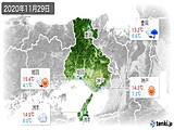 2020年11月29日の兵庫県の実況天気