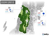 2020年12月01日の山形県の実況天気