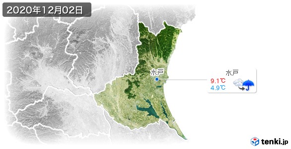 茨城県(2020年12月02日の天気