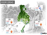 2020年12月04日の兵庫県の実況天気