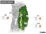 2020年12月04日の岩手県の実況天気