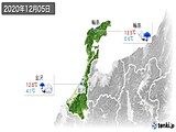 2020年12月05日の石川県の実況天気