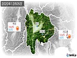 2020年12月05日の山梨県の実況天気