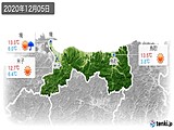 2020年12月05日の鳥取県の実況天気