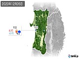 2020年12月05日の秋田県の実況天気