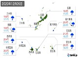 実況天気(2020年12月05日)