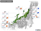 2020年12月06日の北陸地方の実況天気