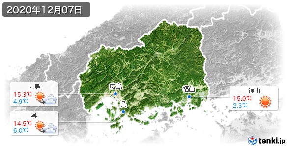 広島県(2020年12月07日の天気