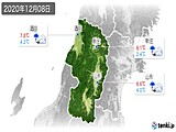2020年12月08日の山形県の実況天気