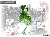 2020年12月09日の兵庫県の実況天気