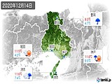 2020年12月14日の兵庫県の実況天気