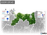 2020年12月14日の鳥取県の実況天気