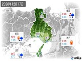 2020年12月17日の兵庫県の実況天気