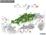 2020年12月21日の中国地方の実況天気