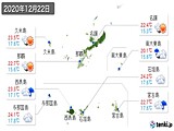 2020年12月22日の沖縄県の実況天気
