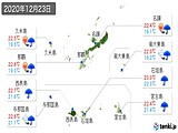 2020年12月23日の沖縄県の実況天気