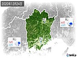 2020年12月24日の岡山県の実況天気
