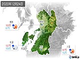 2020年12月24日の熊本県の実況天気