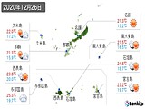 2020年12月26日の沖縄県の実況天気