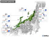 2020年12月27日の北陸地方の実況天気