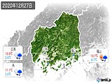 2020年12月27日の広島県の実況天気