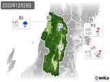 2020年12月28日の山形県の実況天気