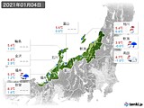 2021年01月04日の北陸地方の実況天気