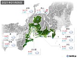 2021年01月05日の東海地方の実況天気