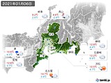2021年01月06日の東海地方の実況天気