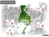 2021年01月10日の兵庫県の実況天気