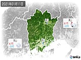 2021年01月11日の岡山県の実況天気