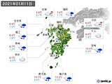 実況天気(2021年01月11日)