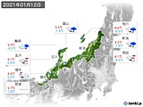 2021年01月12日の北陸地方の実況天気