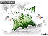 2021年01月16日の香川県の実況天気