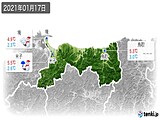2021年01月17日の鳥取県の実況天気