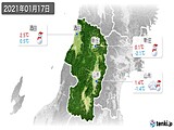 2021年01月17日の山形県の実況天気