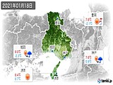 2021年01月18日の兵庫県の実況天気