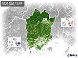 2021年01月18日の岡山県の実況天気