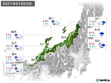 2021年01月22日の北陸地方の実況天気