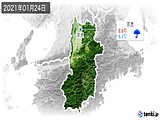 2021年01月24日の奈良県の実況天気