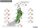 実況天気(2021年01月25日)