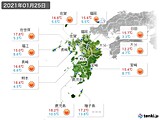 実況天気(2021年01月25日)