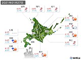 2021年01月27日の北海道地方の実況天気