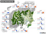 2021年01月27日の関東・甲信地方の実況天気