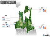 2021年01月27日の青森県の実況天気