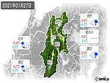 実況天気(2021年01月27日)