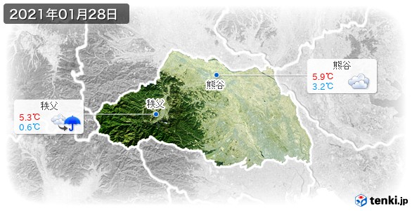 埼玉県(2021年01月28日の天気
